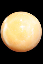 Yellow  Calcite sphere 64/65mm 346-371g  in sunshine - Rocks and Things Store