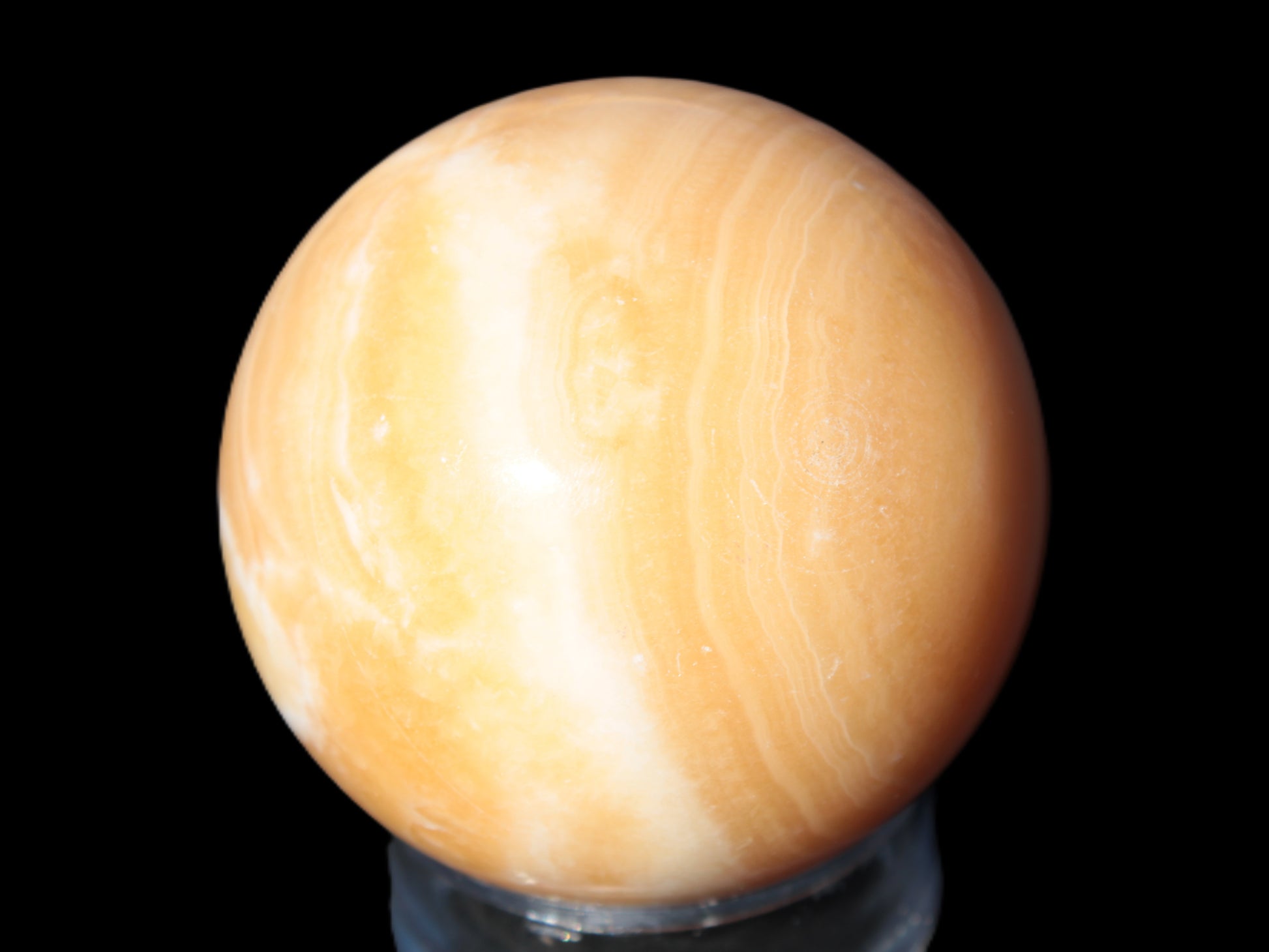 Honey Calcite sphere 64/65mm 346-371g Rocks and Things