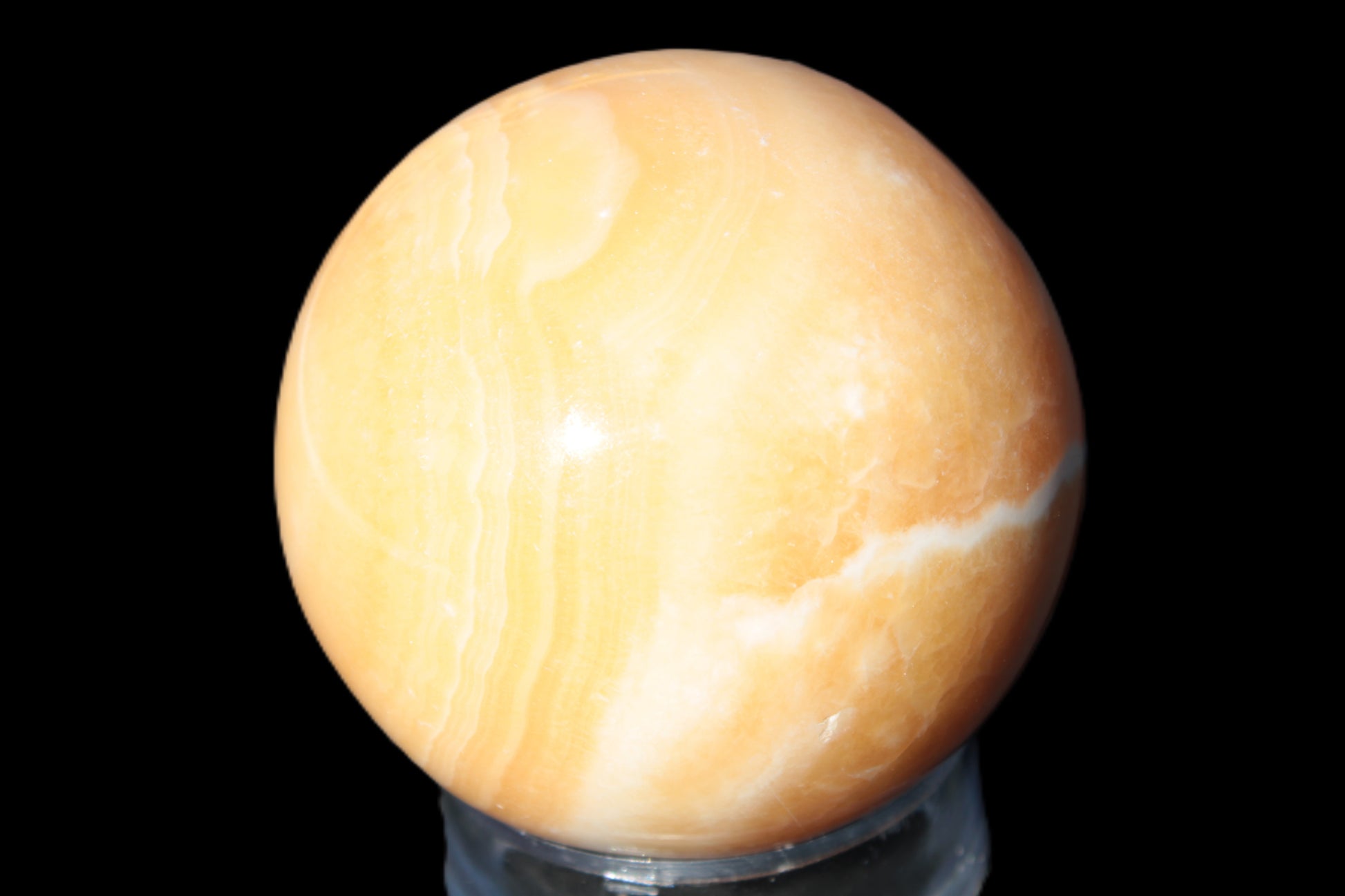 Honey Calcite sphere 64/65mm 346-371g Rocks and Things