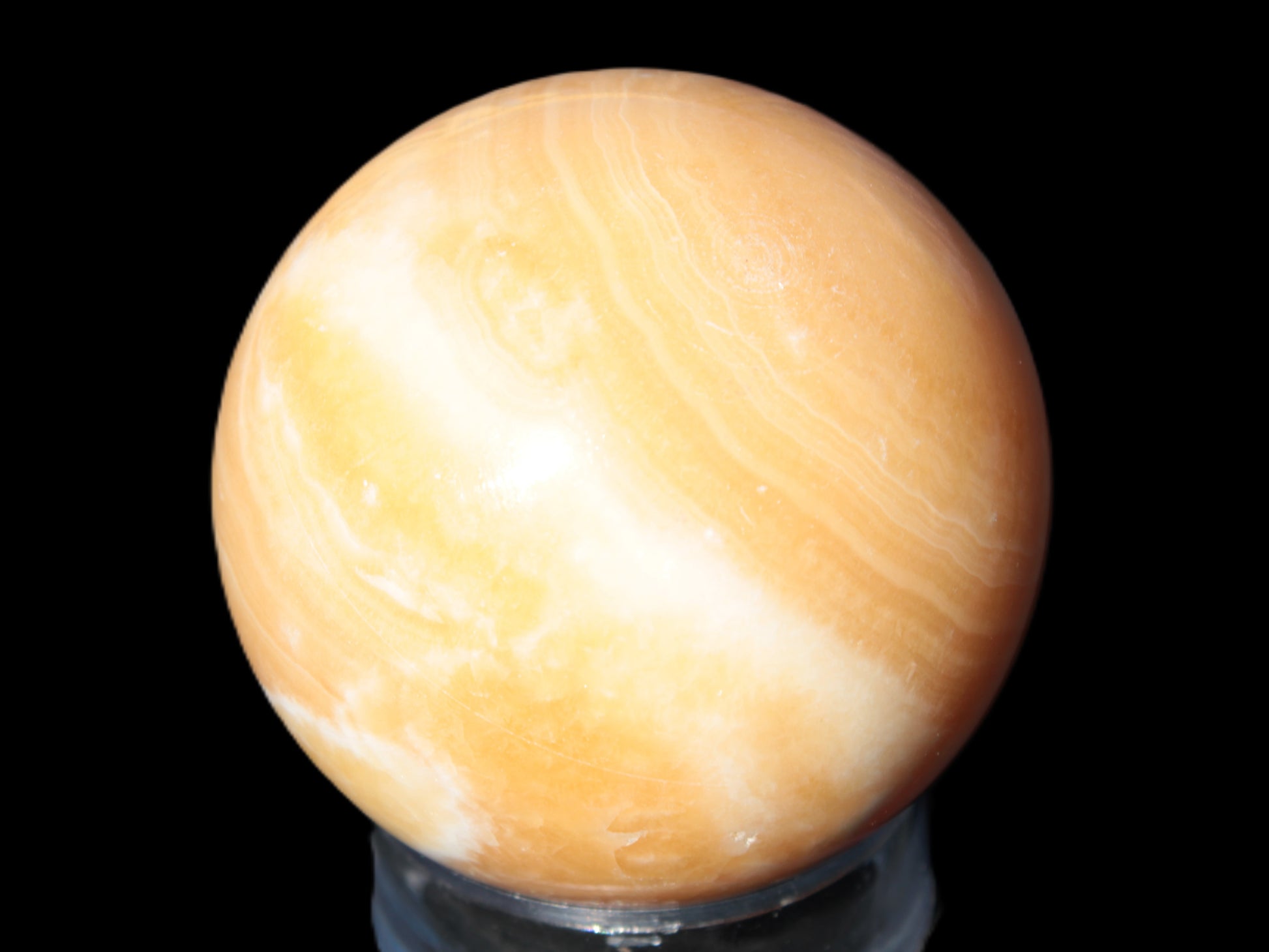 Honey Calcite sphere 64/65mm 346-371g Rocks and Things