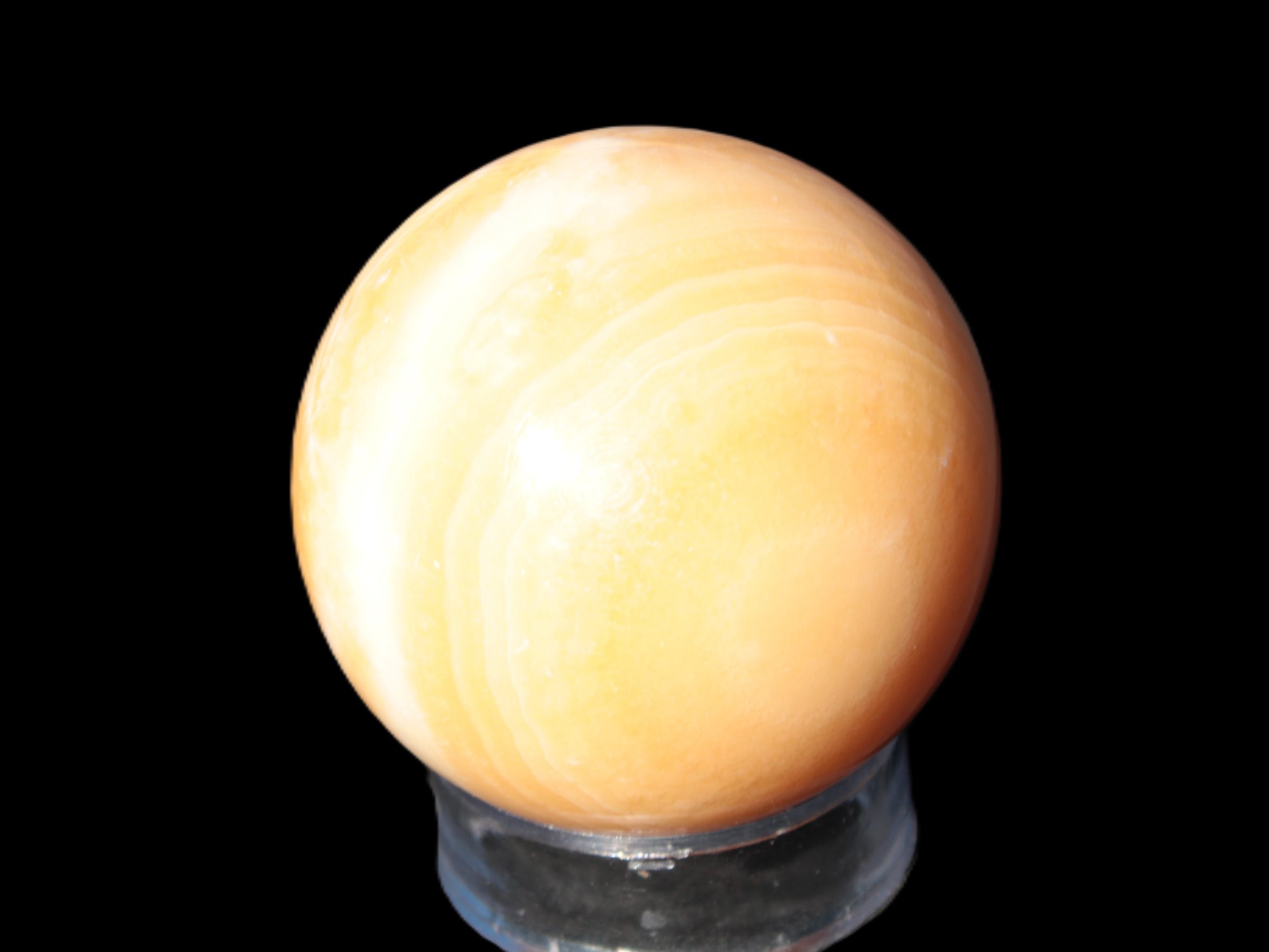 Honey Calcite sphere 64/65mm 346-371g Rocks and Things