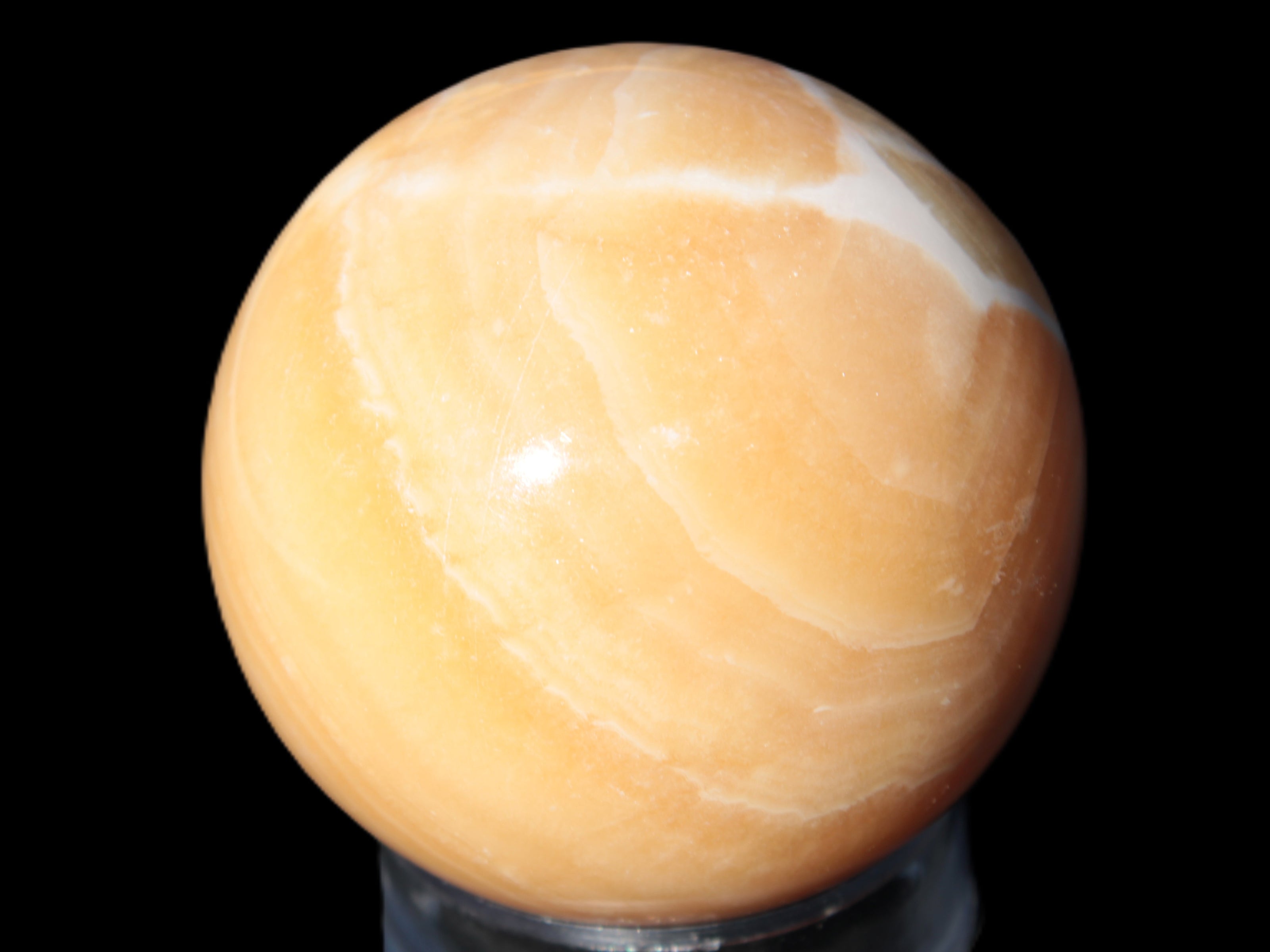 Honey Calcite sphere 64/65mm 346-371g Rocks and Things