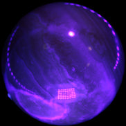 Yellow  Calcite sphere 64/65mm 346-371g  in UV light  - Rocks and Things Store