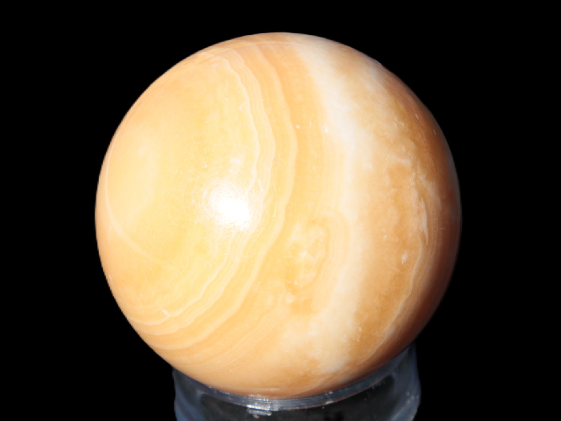 Honey Calcite sphere 64/65mm 346-371g Rocks and Things