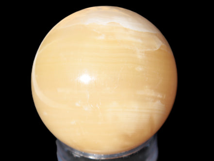 Topaz Honey Calcite sphere 63mm 341g Rocks and Things