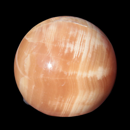 Honey Calcite sphere 48mm 175g in sunshine - Rocks and Things Store