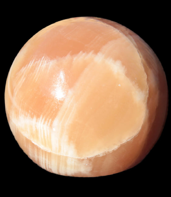Honey Calcite sphere 48mm 175g in sunshine - Rocks and Things Store