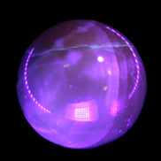 Honey Calcite sphere 48mm 175g in UV light  - Rocks and Things Store