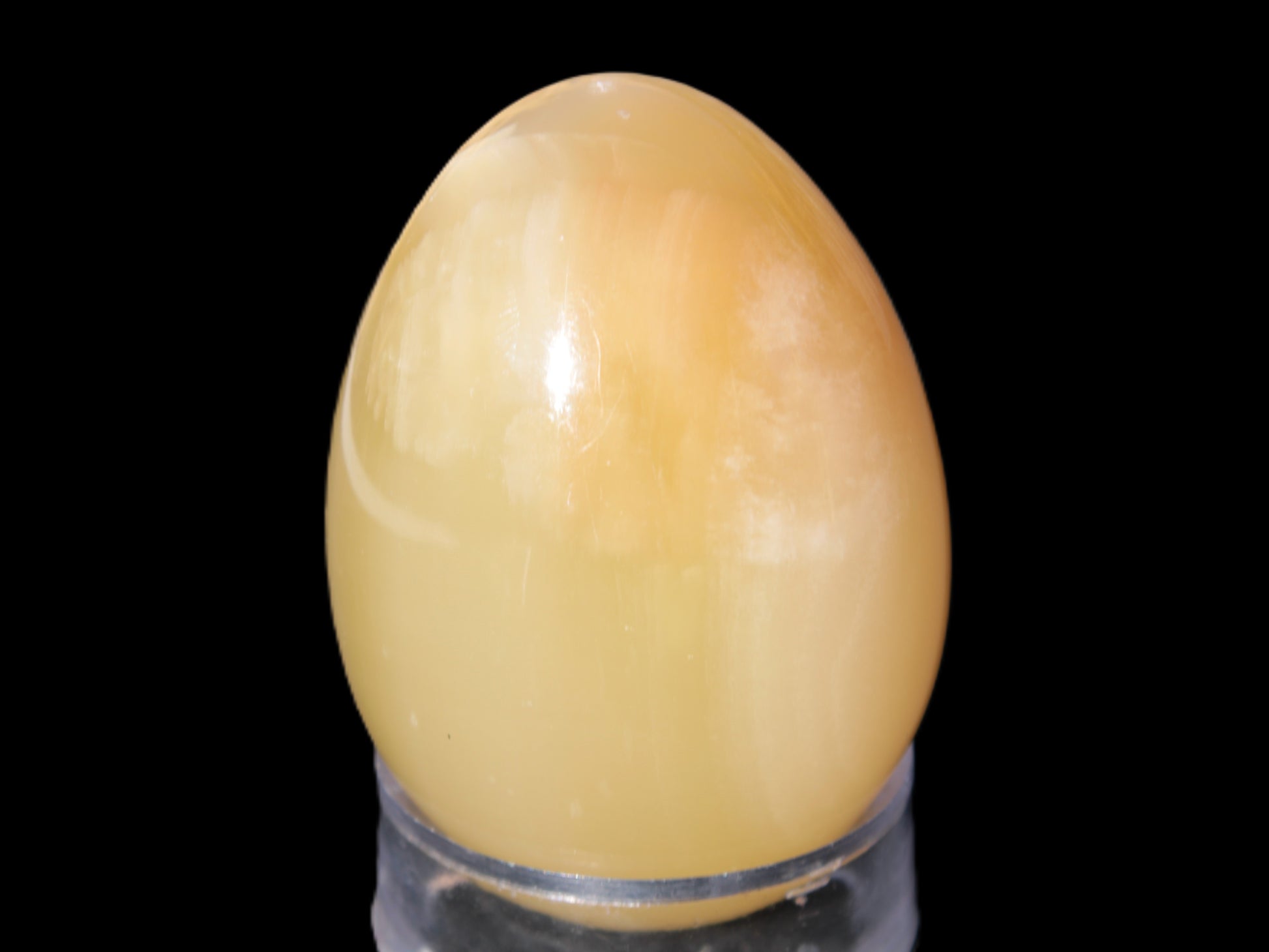 Honey Calcite Egg 47*72mm 252.4g Rocks and Things