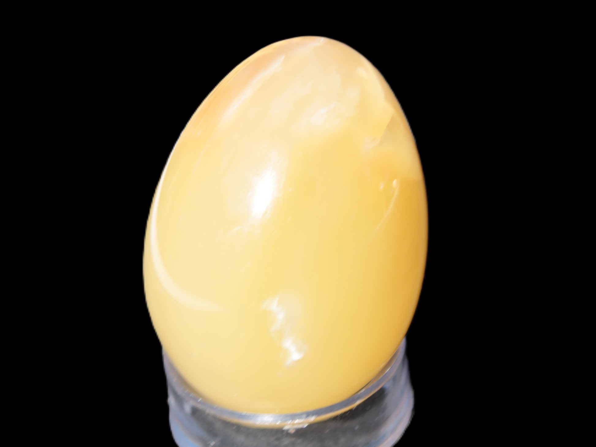 Honey Calcite Egg 47*72mm 252.4g Rocks and Things