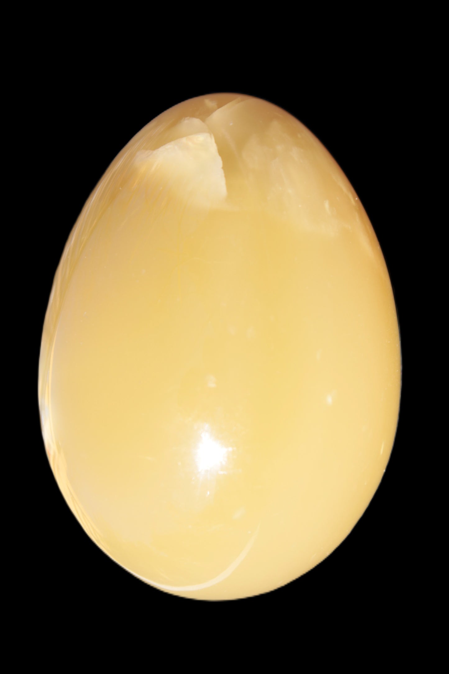 Honey Calcite Egg 47*72mm 252.4g Rocks and Things