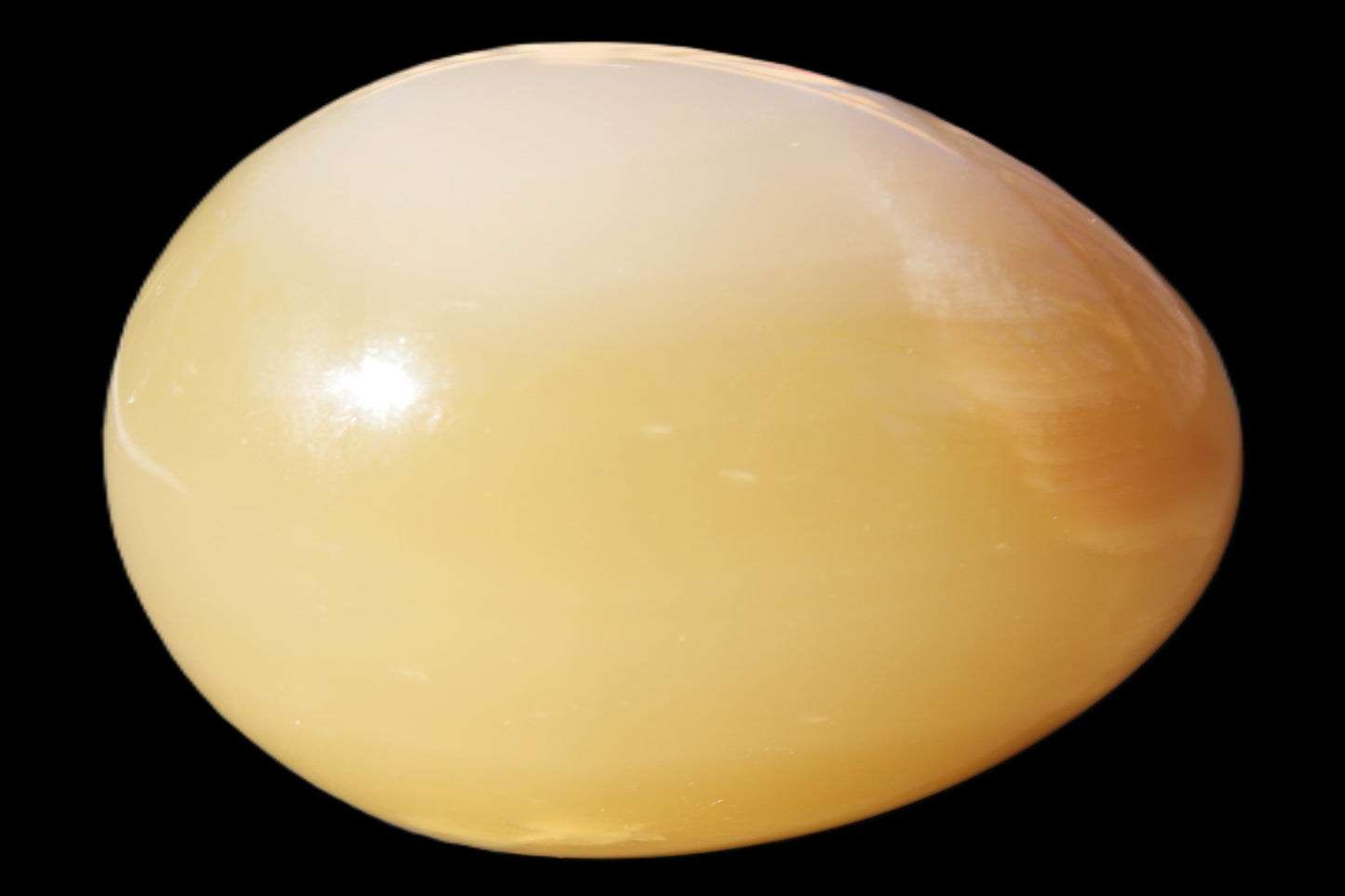 Honey Calcite Egg 47*72mm 252.4g Rocks and Things