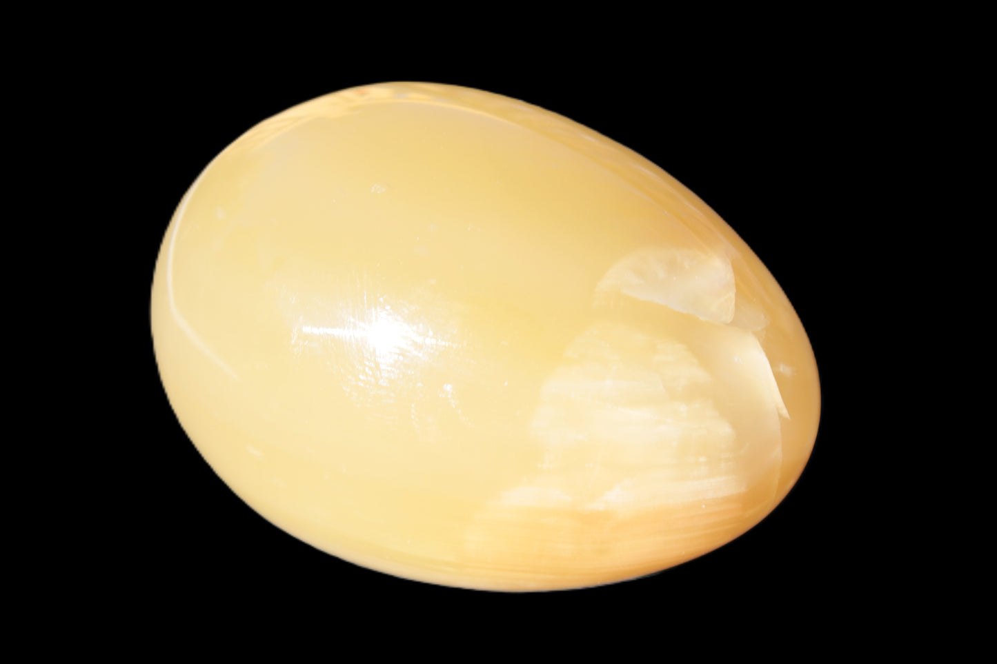 Honey Calcite Egg 47*72mm 252.4g Rocks and Things