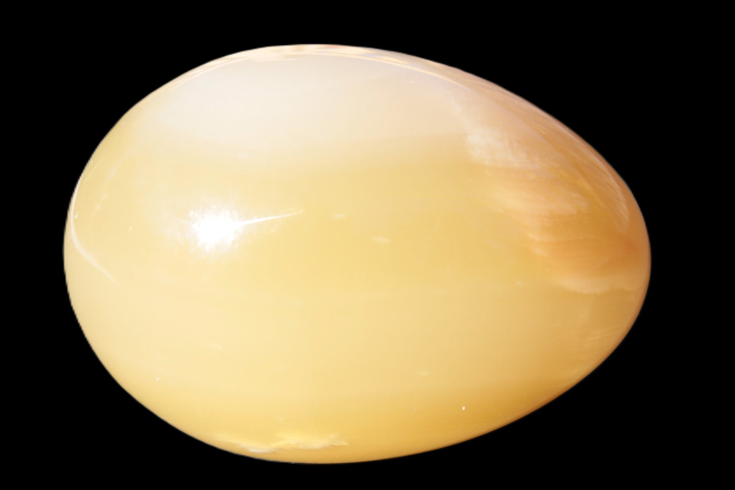 Honey Calcite Egg 47*72mm 252.4g Rocks and Things