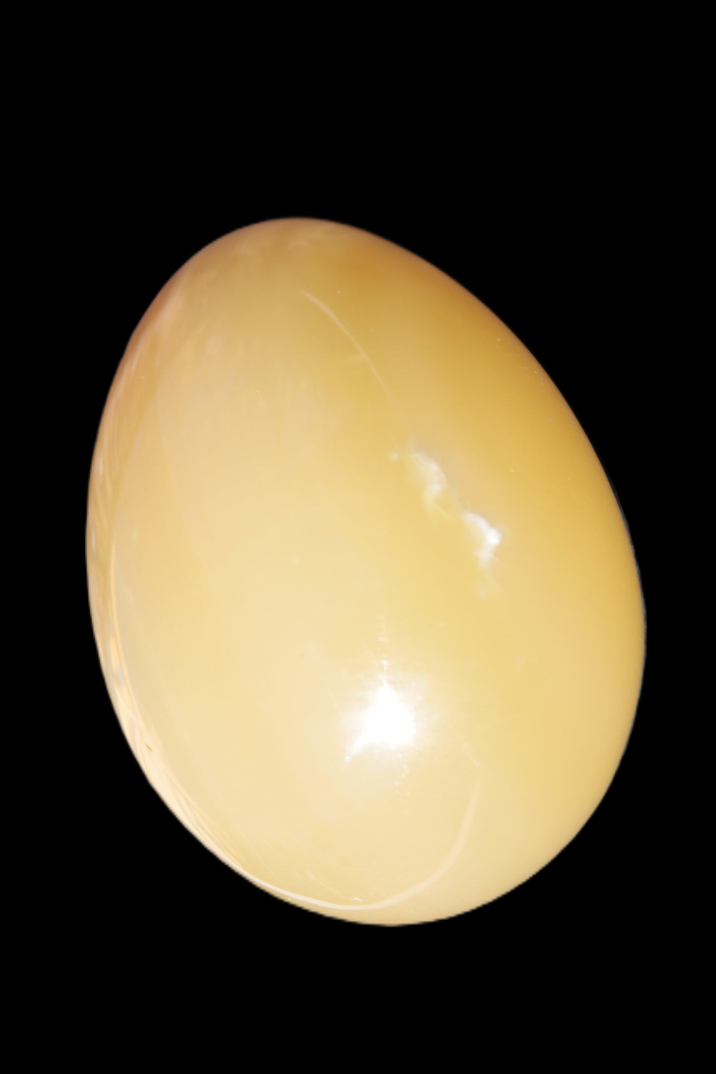 Honey Calcite Egg 47*72mm 252.4g Rocks and Things