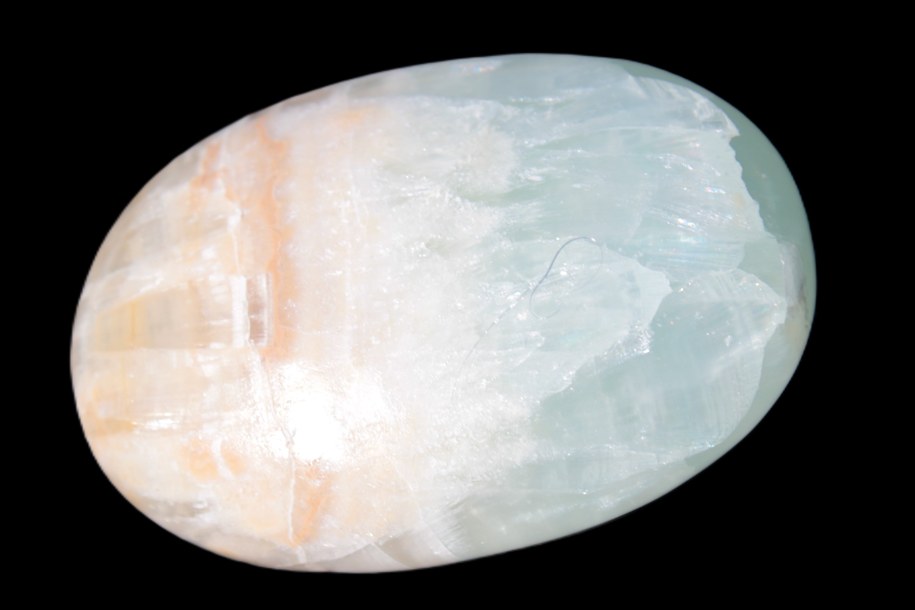 Pistachio Calcite palmstone 64-72mm  121-168g Rocks and Things