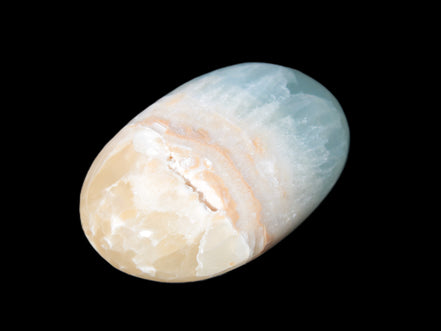 Pistachio Calcite palmstone 64-72mm  121-168g Rocks and Things