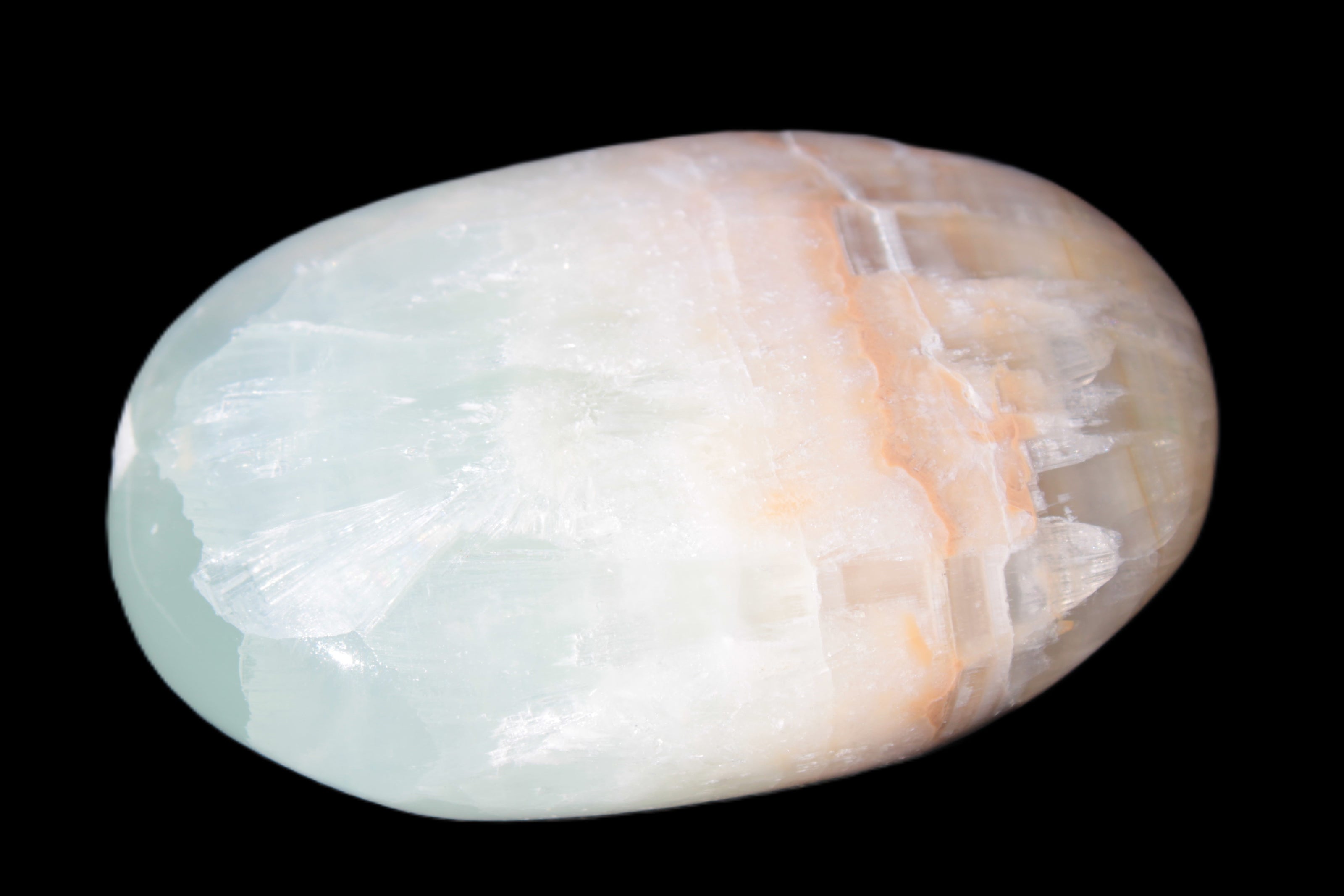 Pistachio Calcite palmstone 64-72mm  121-168g Rocks and Things