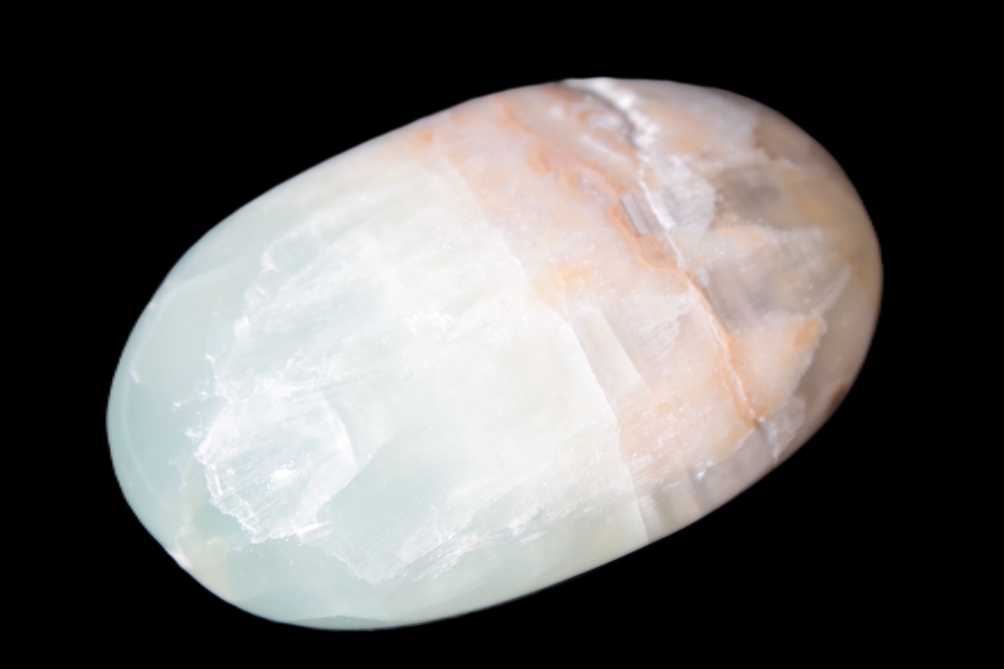 Pistachio Calcite palmstone 64-72mm  121-168g Rocks and Things