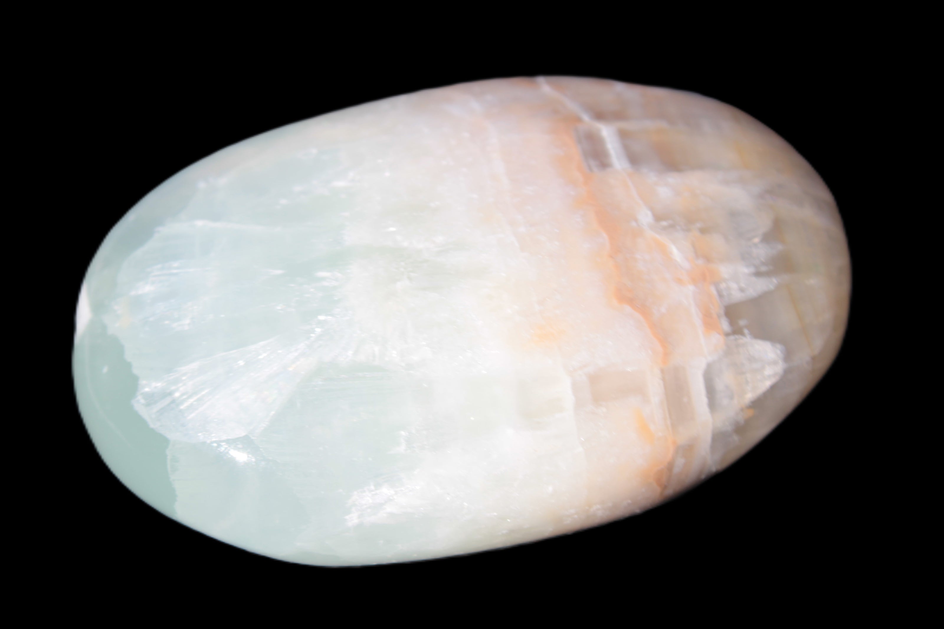 Pistachio Calcite palmstone 64-72mm  121-168g Rocks and Things