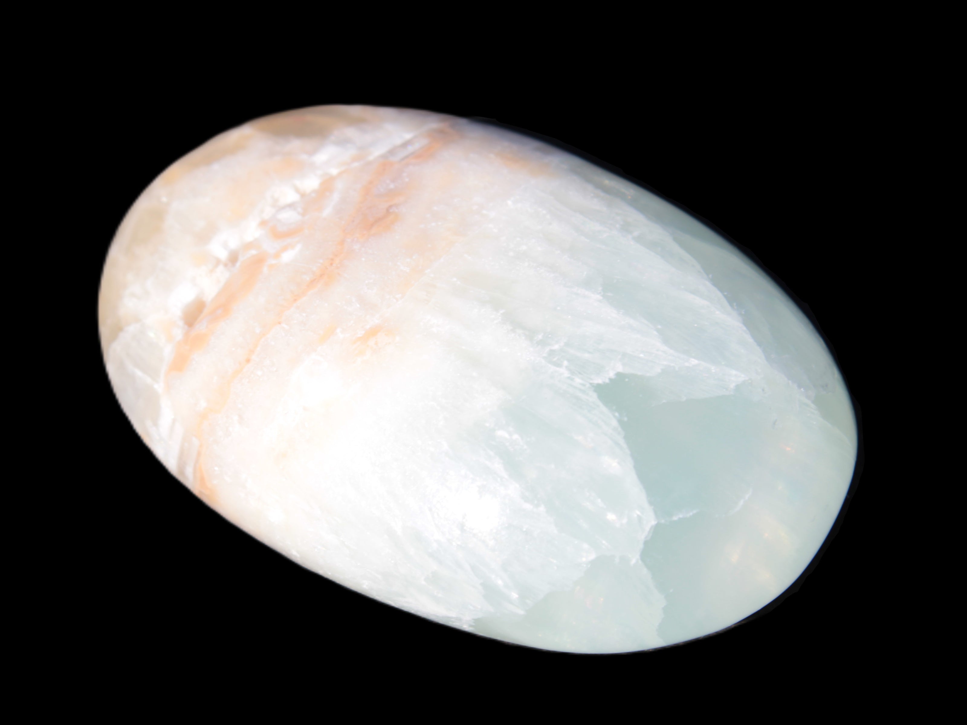 Pistachio Calcite palmstone 64-72mm  121-168g Rocks and Things
