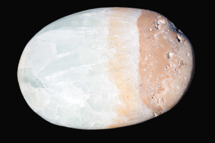 Pistachio Calcite palmstone 64-72mm  121-168g Rocks and Things