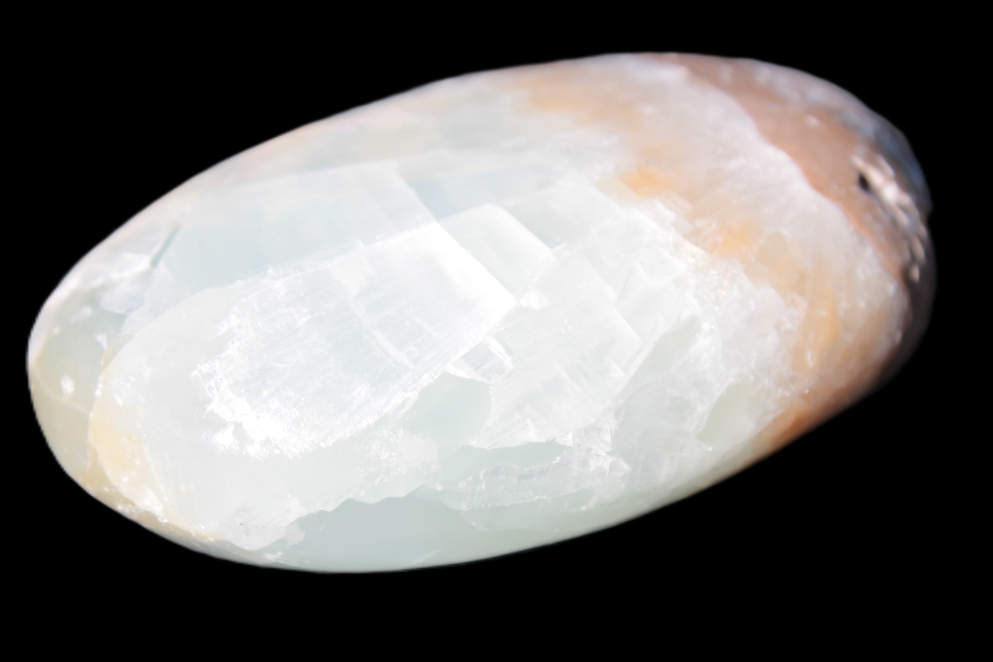 Pistachio Calcite palmstone 64-72mm  121-168g Rocks and Things