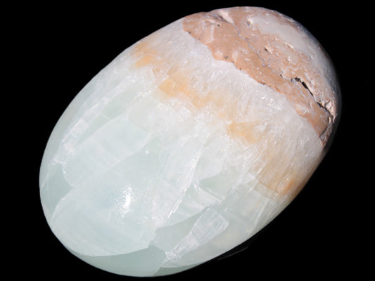 Pistachio Calcite palmstone 64-72mm  121-168g Rocks and Things