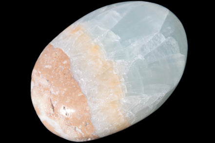 Pistachio Calcite palmstone 64-72mm  121-168g Rocks and Things
