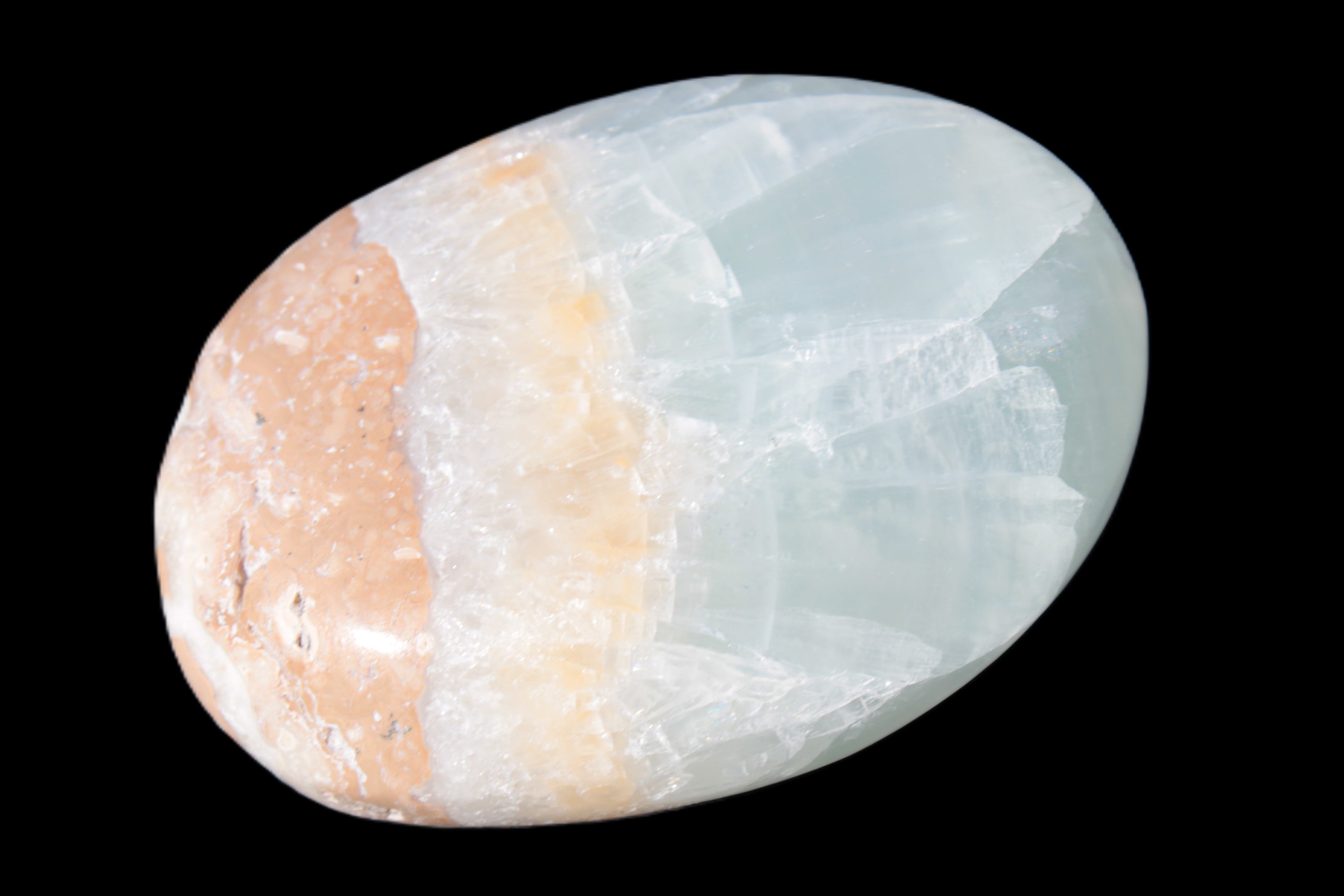 Pistachio Calcite palmstone 64-72mm  121-168g Rocks and Things