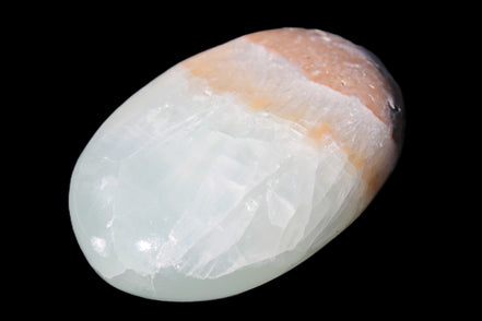 Pistachio Calcite palmstone 64-72mm  121-168g Rocks and Things