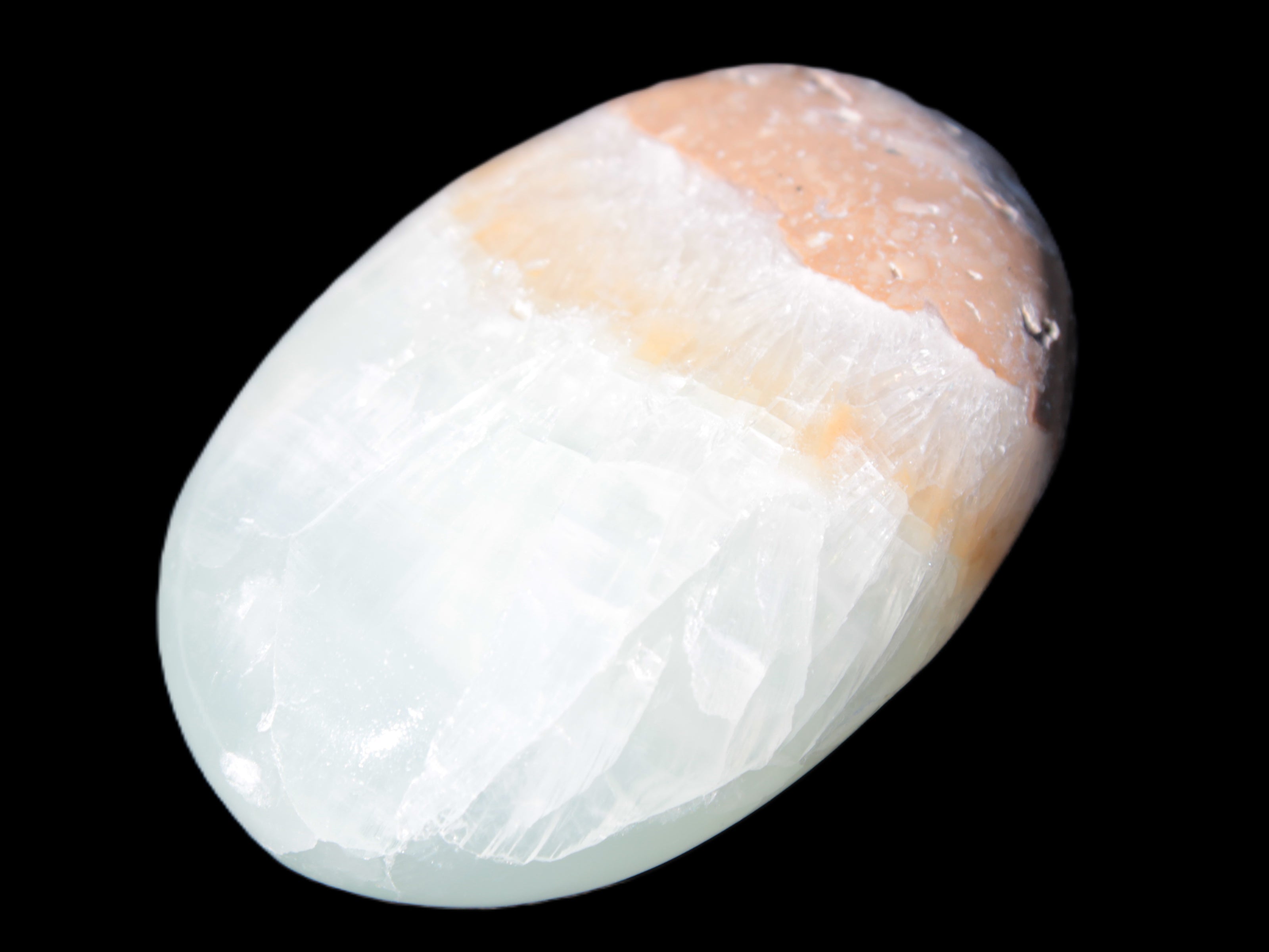 Pistachio Calcite palmstone 64-72mm  121-168g Rocks and Things