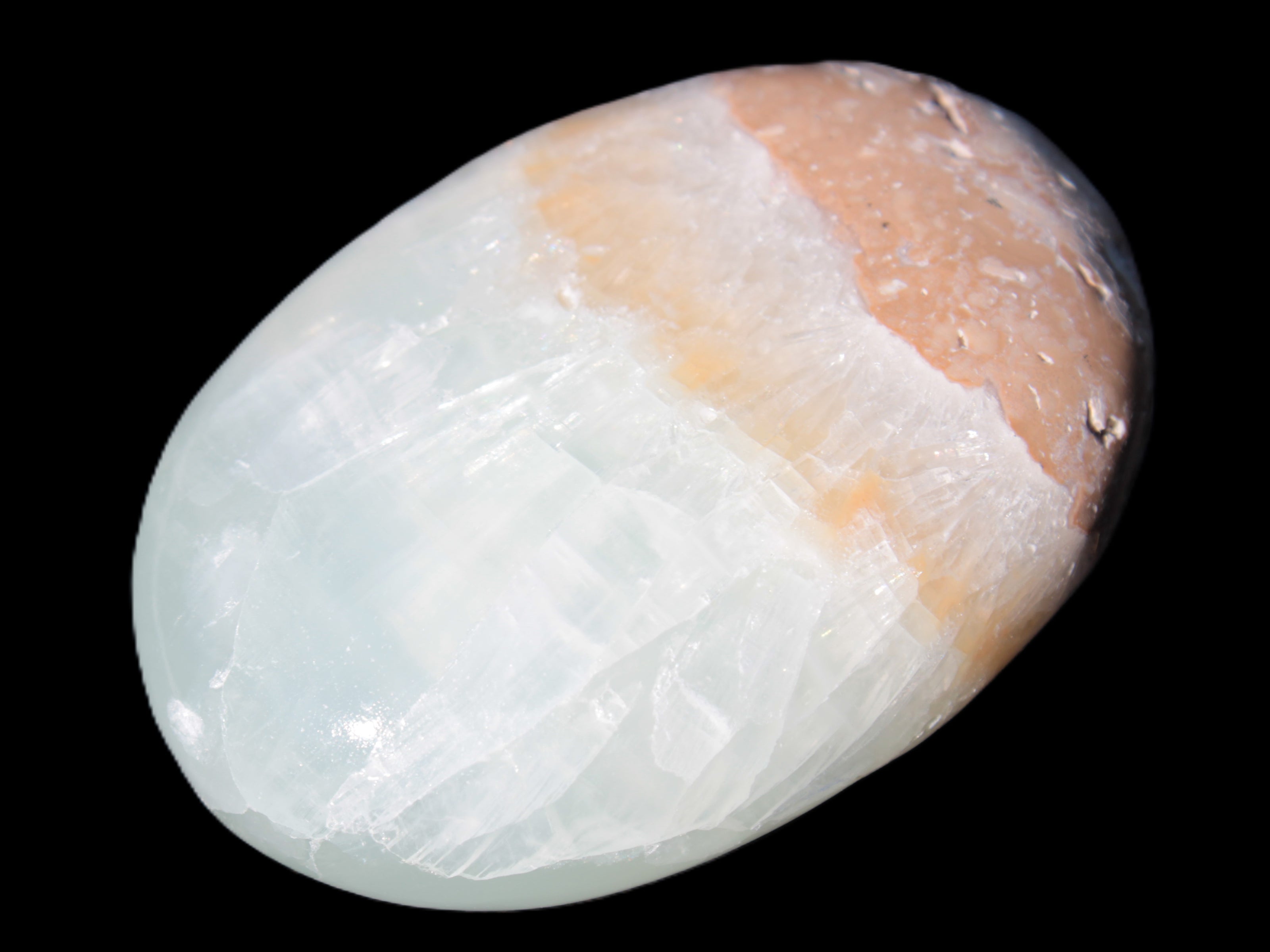 Pistachio Calcite palmstone 64-72mm  121-168g Rocks and Things