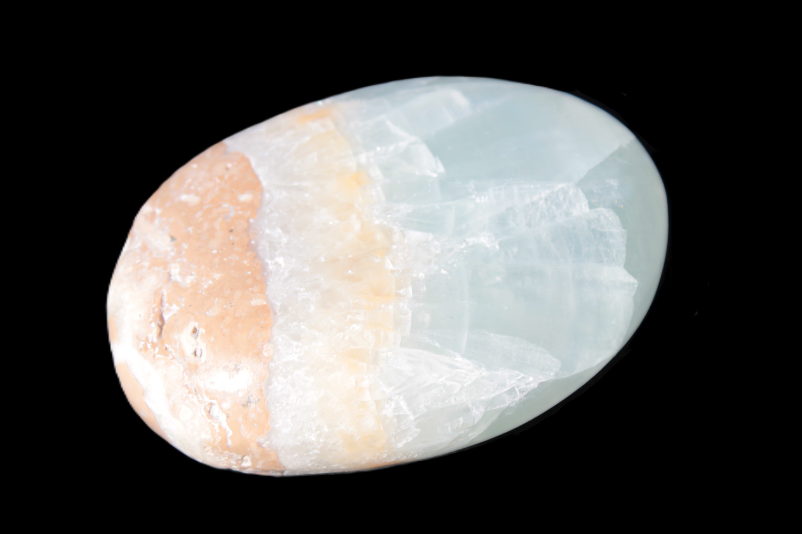Pistachio Calcite palmstone 64-72mm  121-168g Rocks and Things