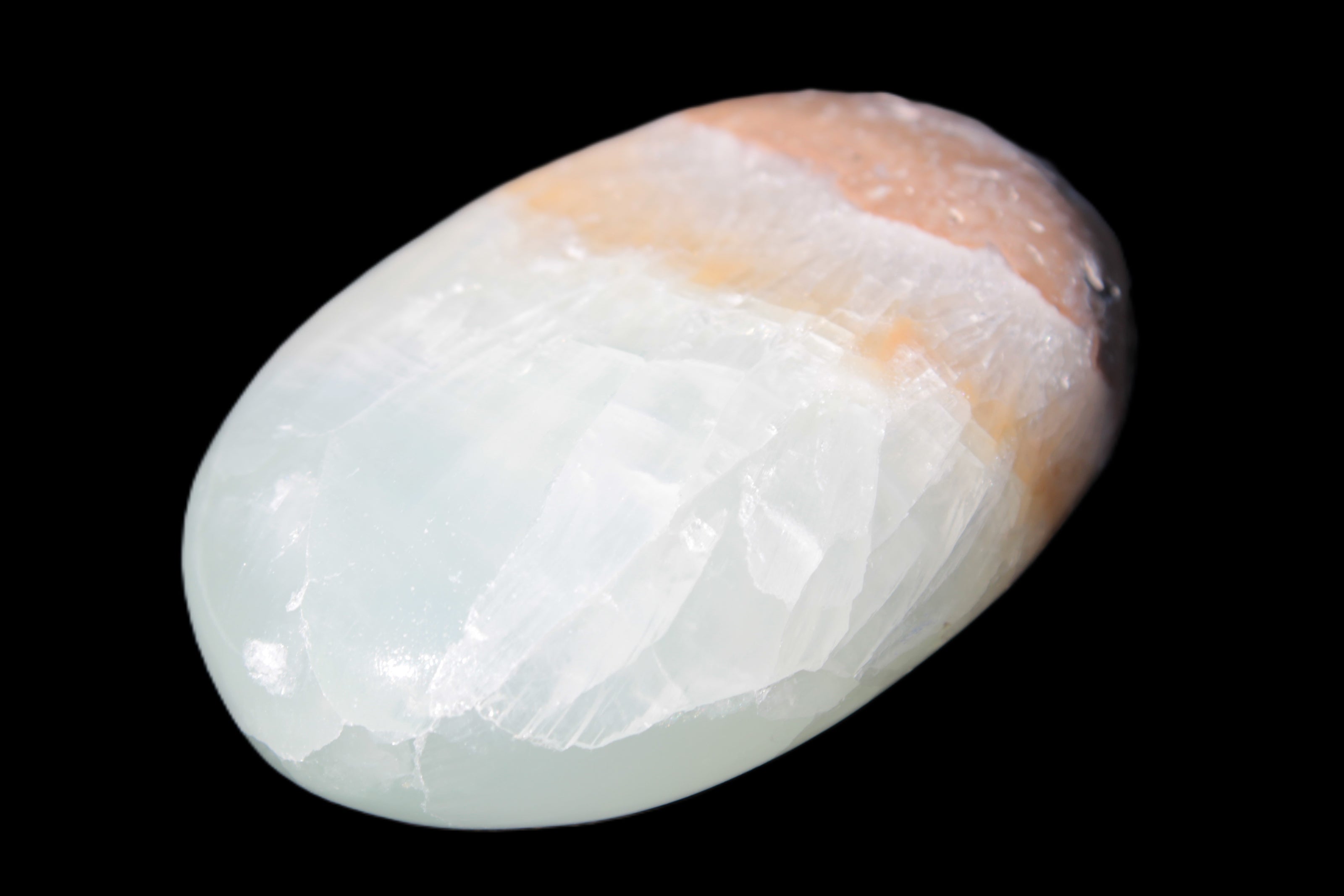 Pistachio Calcite palmstone 64-72mm  121-168g Rocks and Things