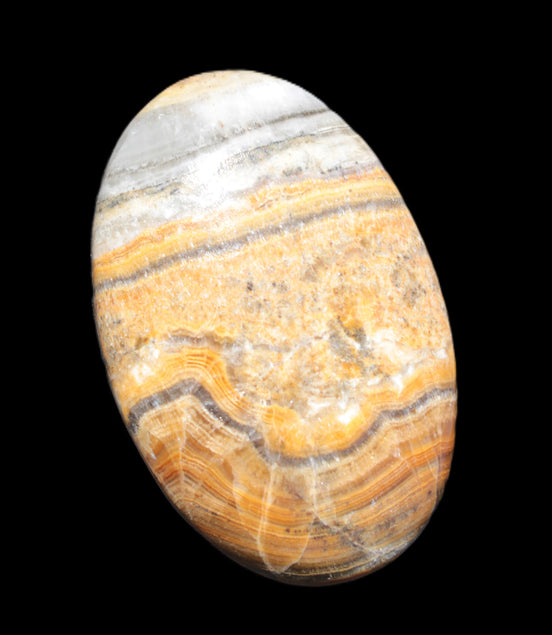 BumbleBee Calcite palm stone 64-70mm 108-130g  in sunlight - Rocks and Things Store