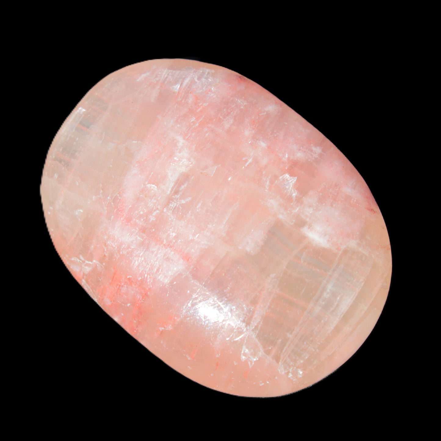 Pink Sorbet Calcite palm stone 57-61mm 71-117g Rocks and Things