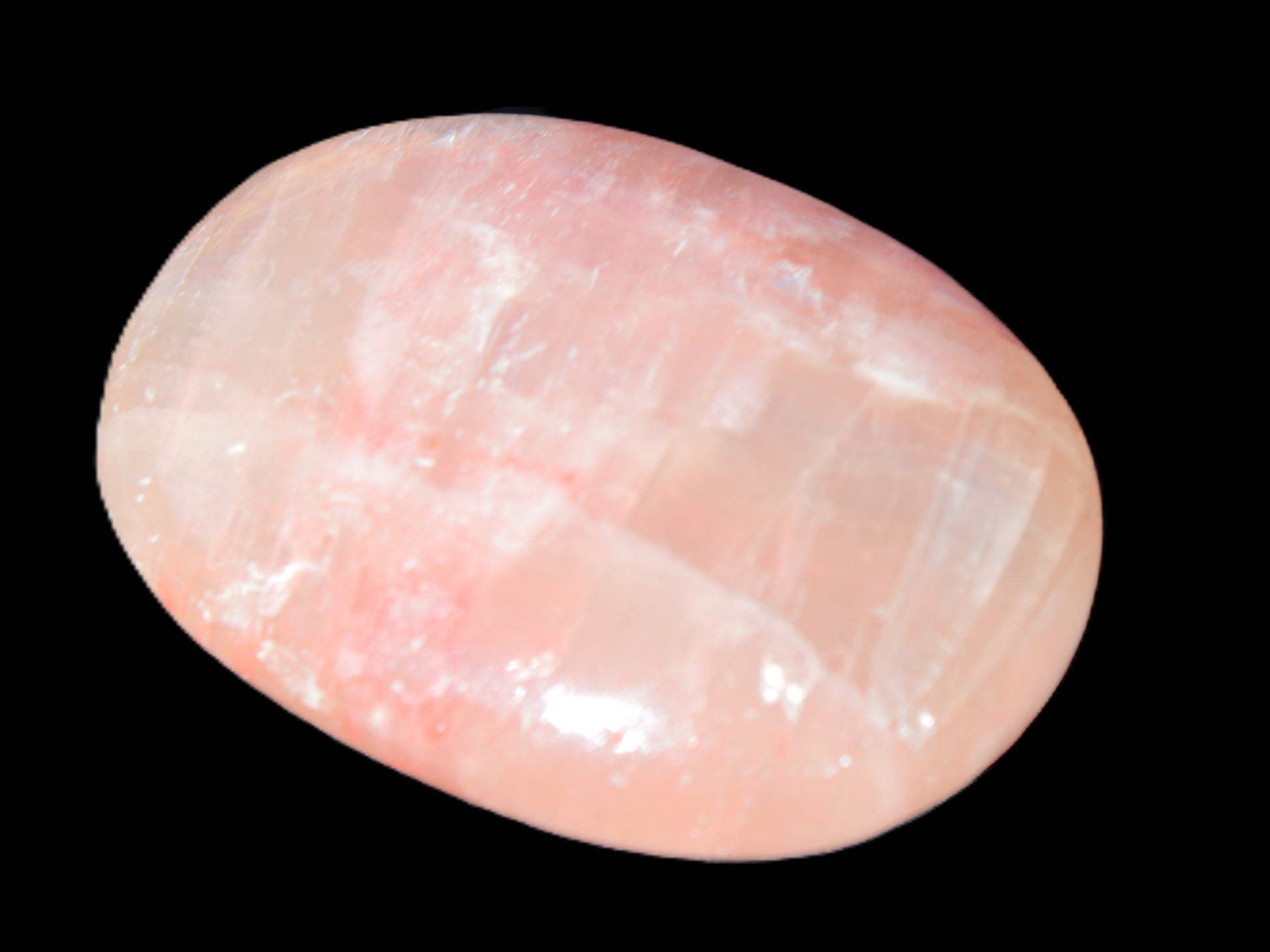 Pink Sorbet Calcite palm stone 57-61mm 71-117g Rocks and Things