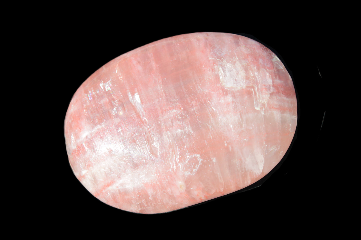 Pink Sorbet Calcite palm stone 57-61mm 71-117g Rocks and Things