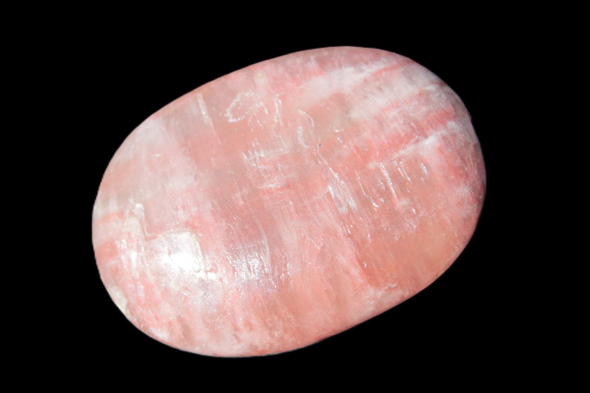 Pink Sorbet Calcite palm stone 57-61mm 71-117g Rocks and Things