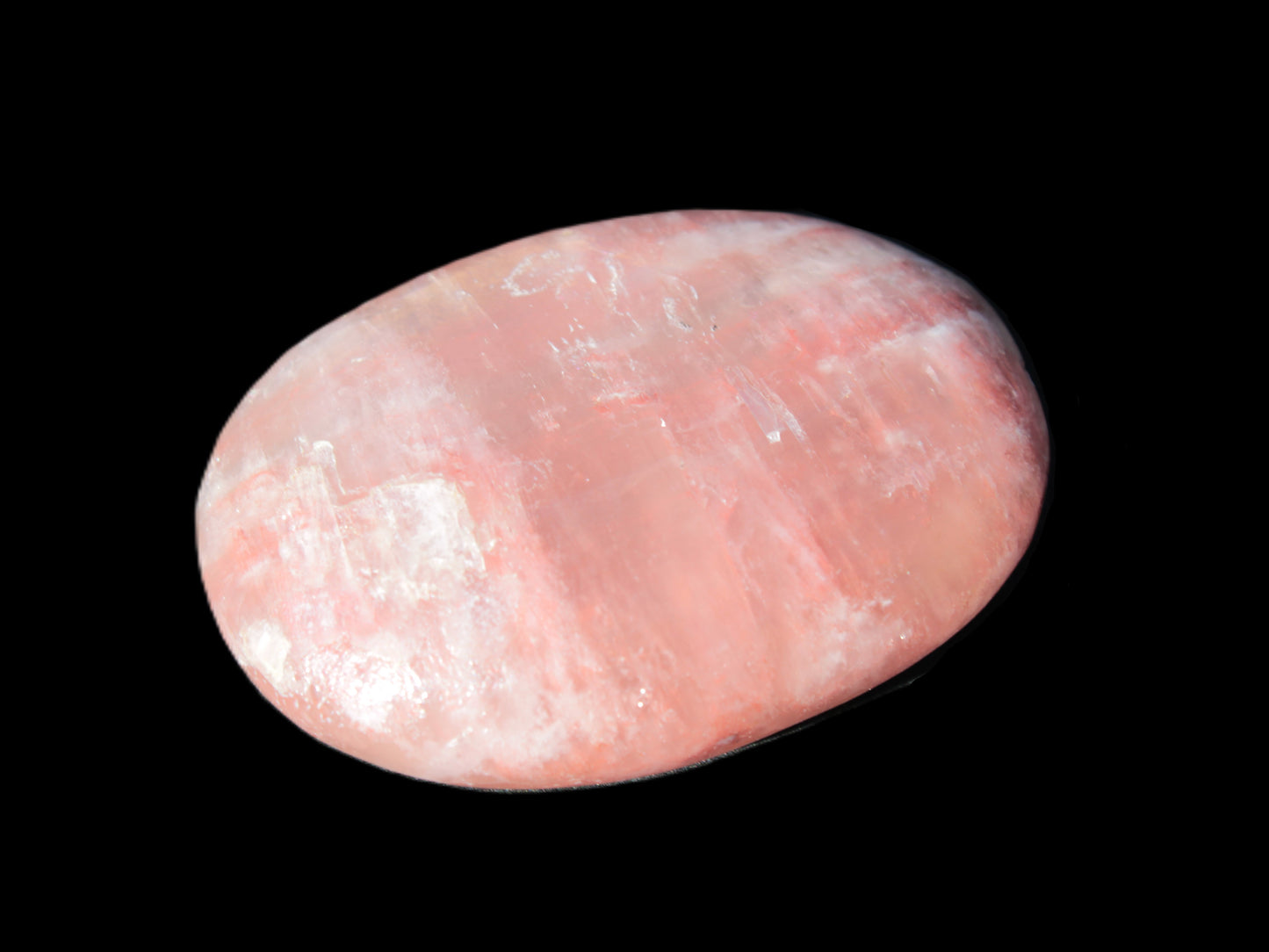 Pink Sorbet Calcite palm stone 57-61mm 71-117g Rocks and Things