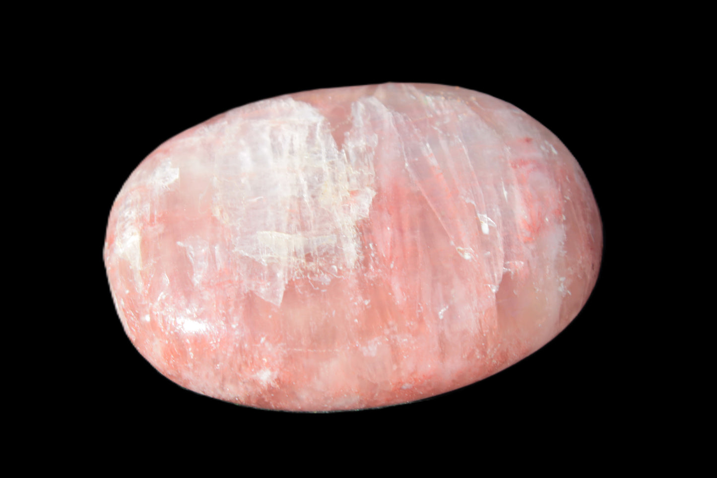 Pink Sorbet Calcite palm stone 57-61mm 71-117g Rocks and Things