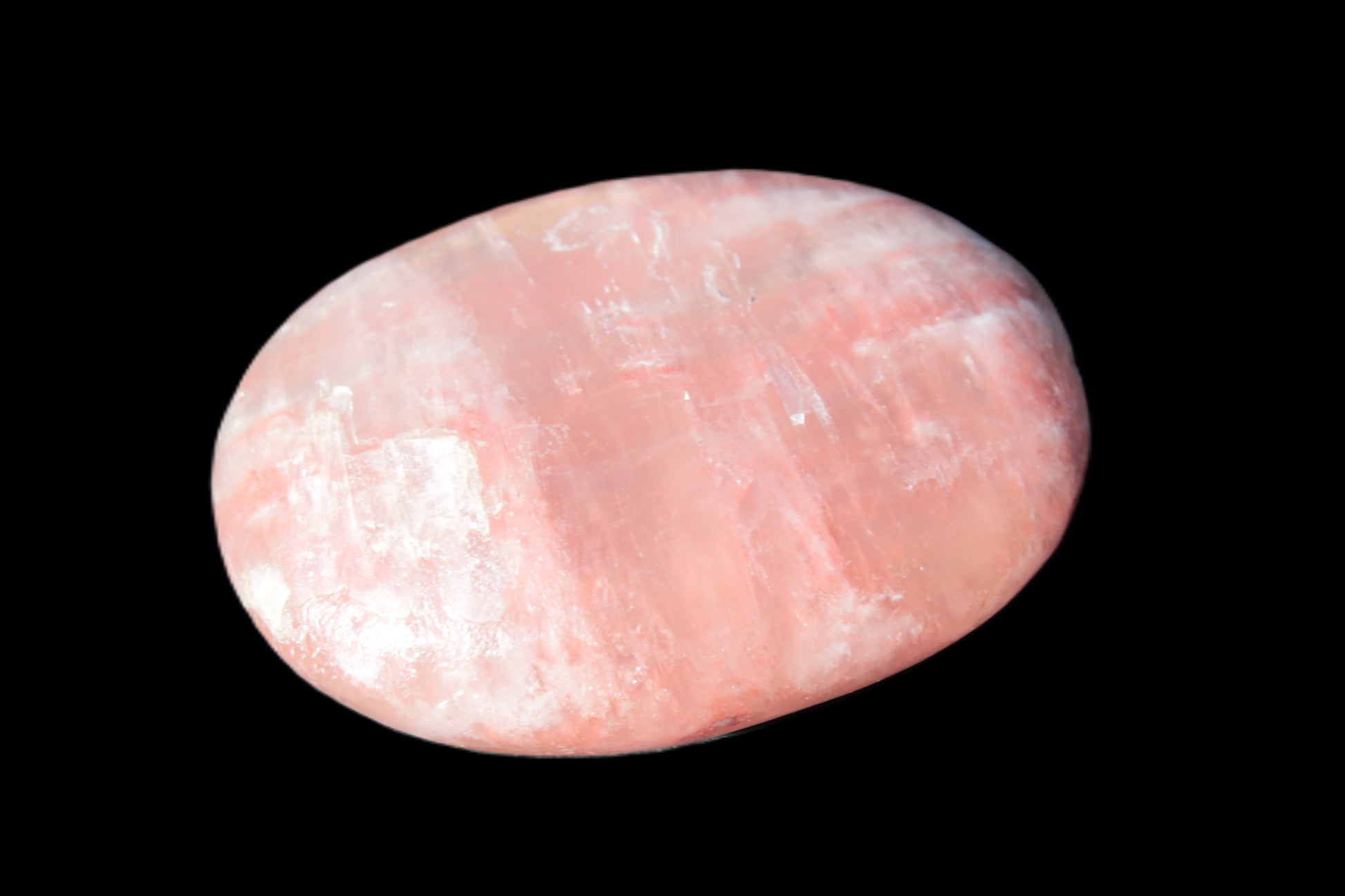 Pink Sorbet Calcite palm stone 57-61mm 71-117g Rocks and Things