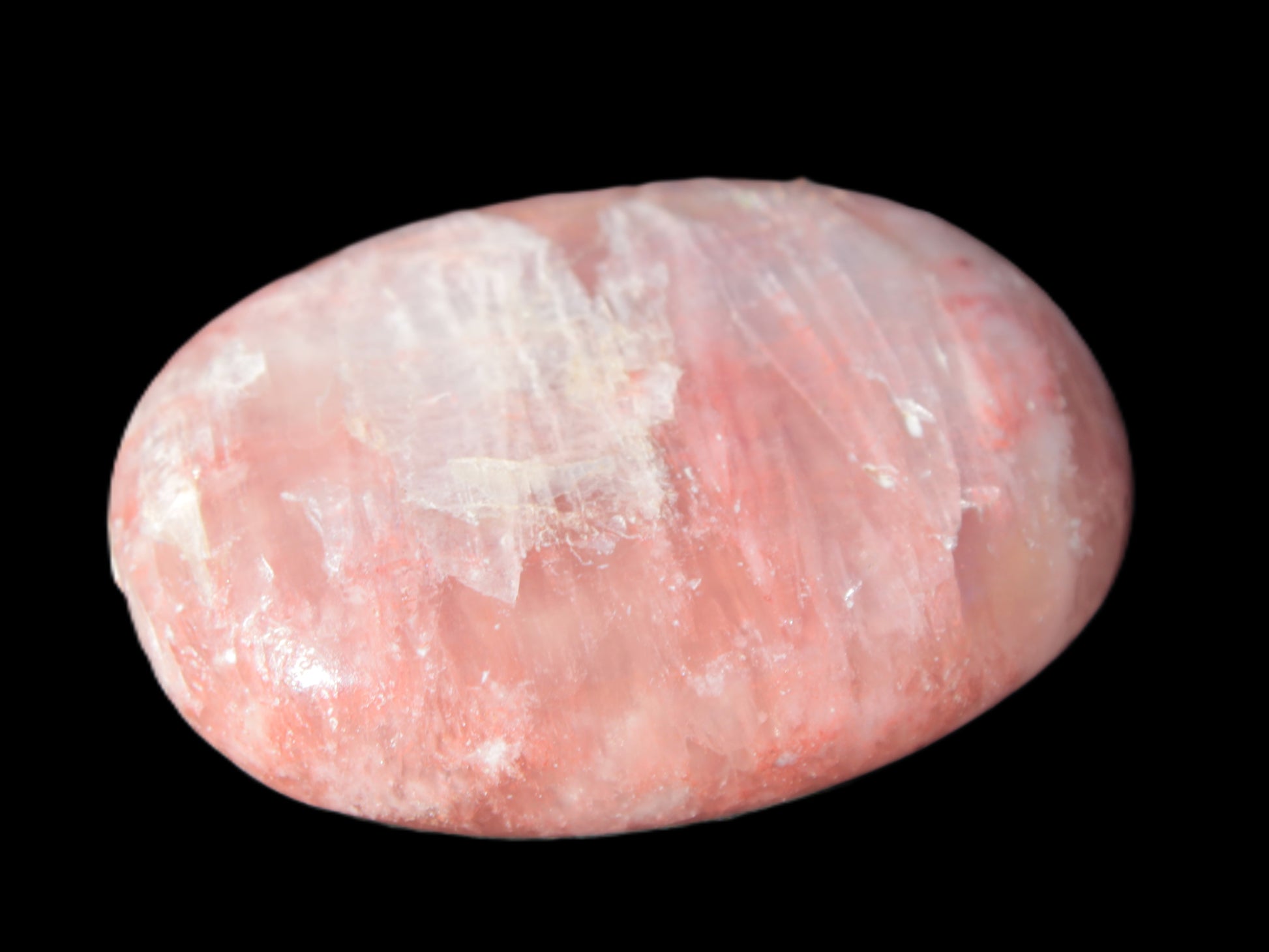 Pink Sorbet Calcite palm stone 57-61mm 71-117g Rocks and Things