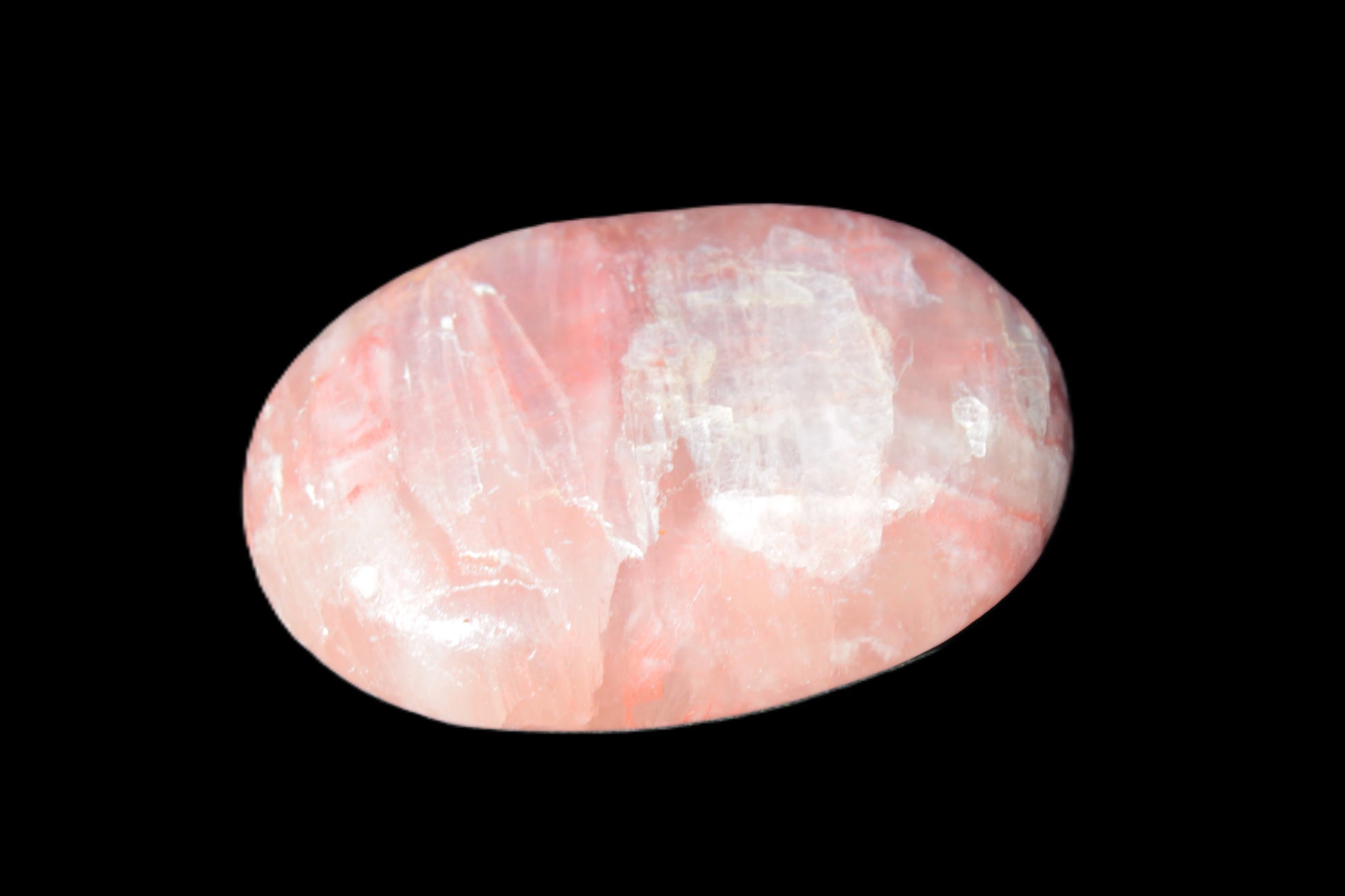 Pink Sorbet Calcite palm stone 57-61mm 71-117g Rocks and Things