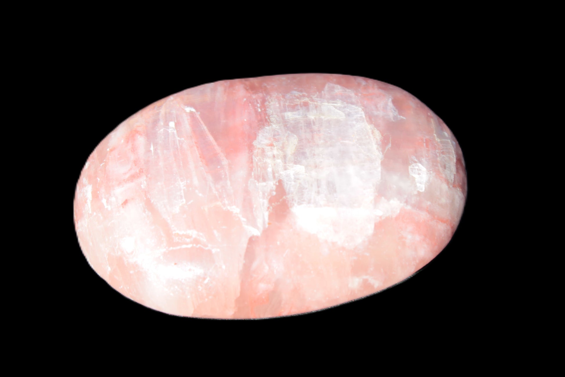 Pink Sorbet Calcite palm stone 57-61mm 71-117g Rocks and Things