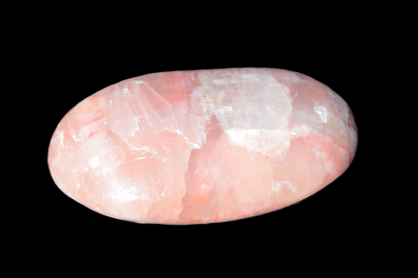 Pink Sorbet Calcite palm stone 57-61mm 71-117g Rocks and Things