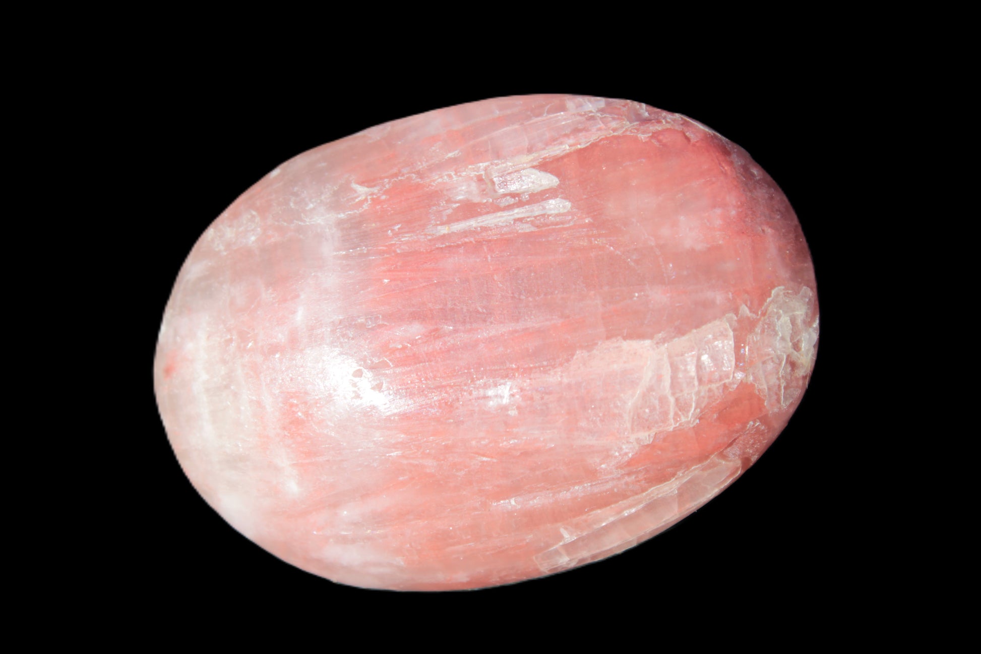 Pink Sorbet Calcite palm stone 57-61mm 71-117g Rocks and Things