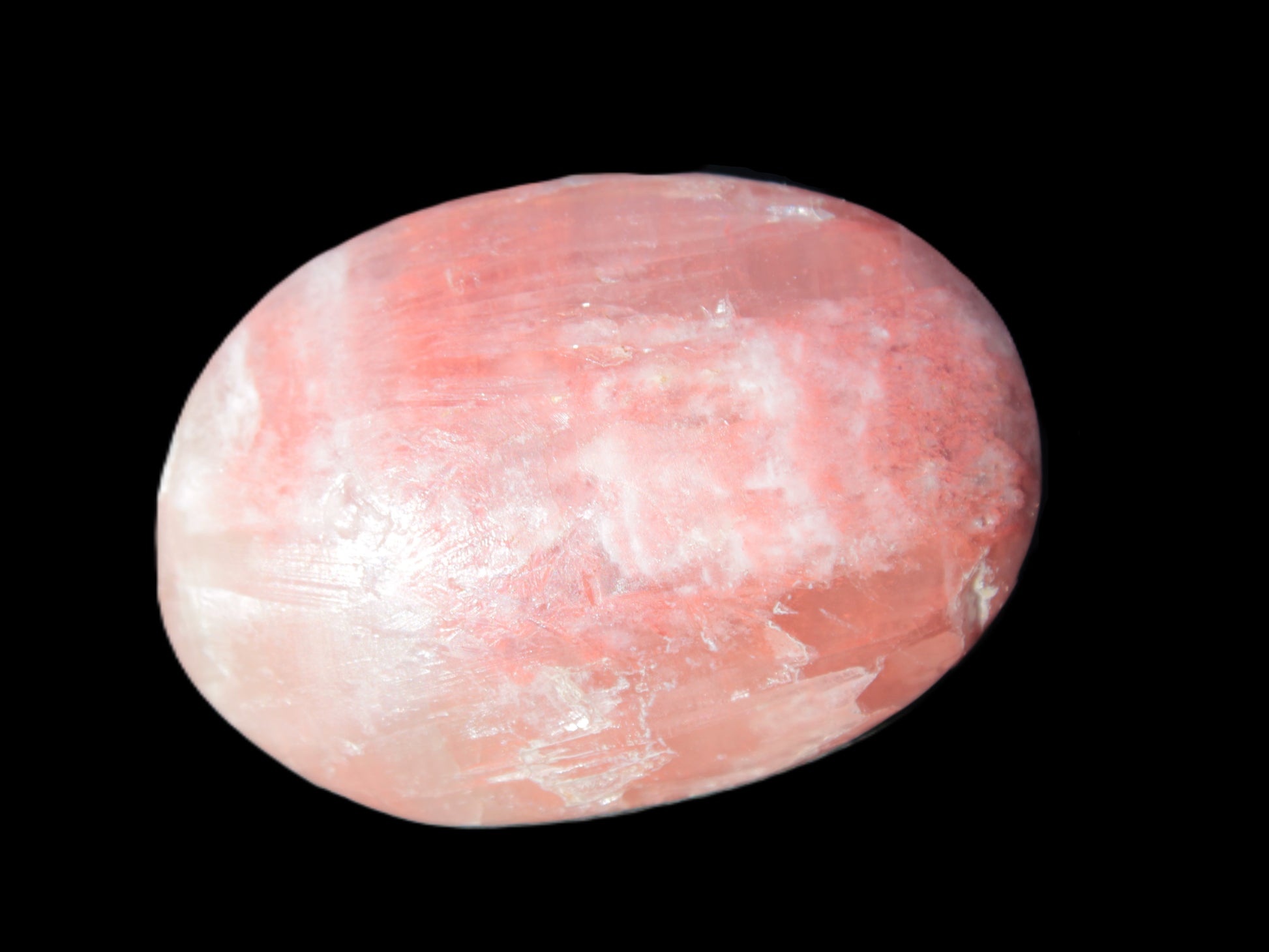 Pink Sorbet Calcite palm stone 57-61mm 71-117g Rocks and Things