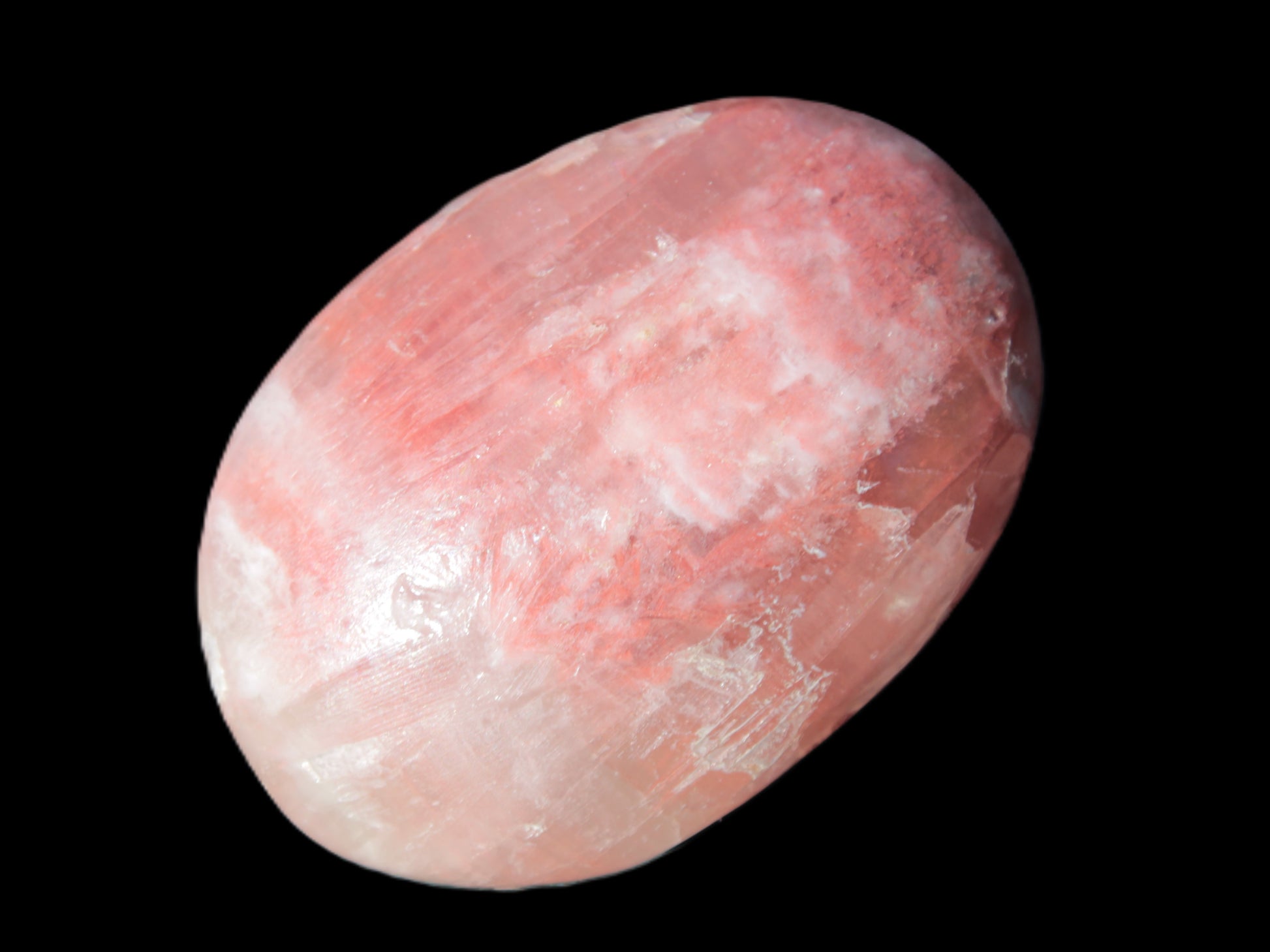 Pink Sorbet Calcite palm stone 57-61mm 71-117g Rocks and Things